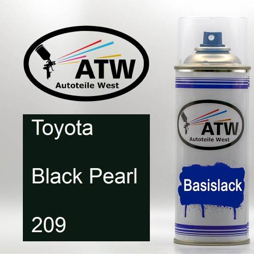 Toyota, Black Pearl, 209: 400ml Sprühdose, von ATW Autoteile West.